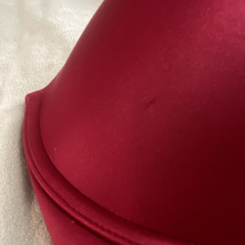 Victoria's Secret Very Sexy Push Up Bra Red 34DDD Rhinestone Adjustable - Picture 5 of 9